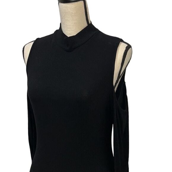 FTF Cold-Shoulder Ribbed Mini Bodycon Dress - Picture 5 of 11